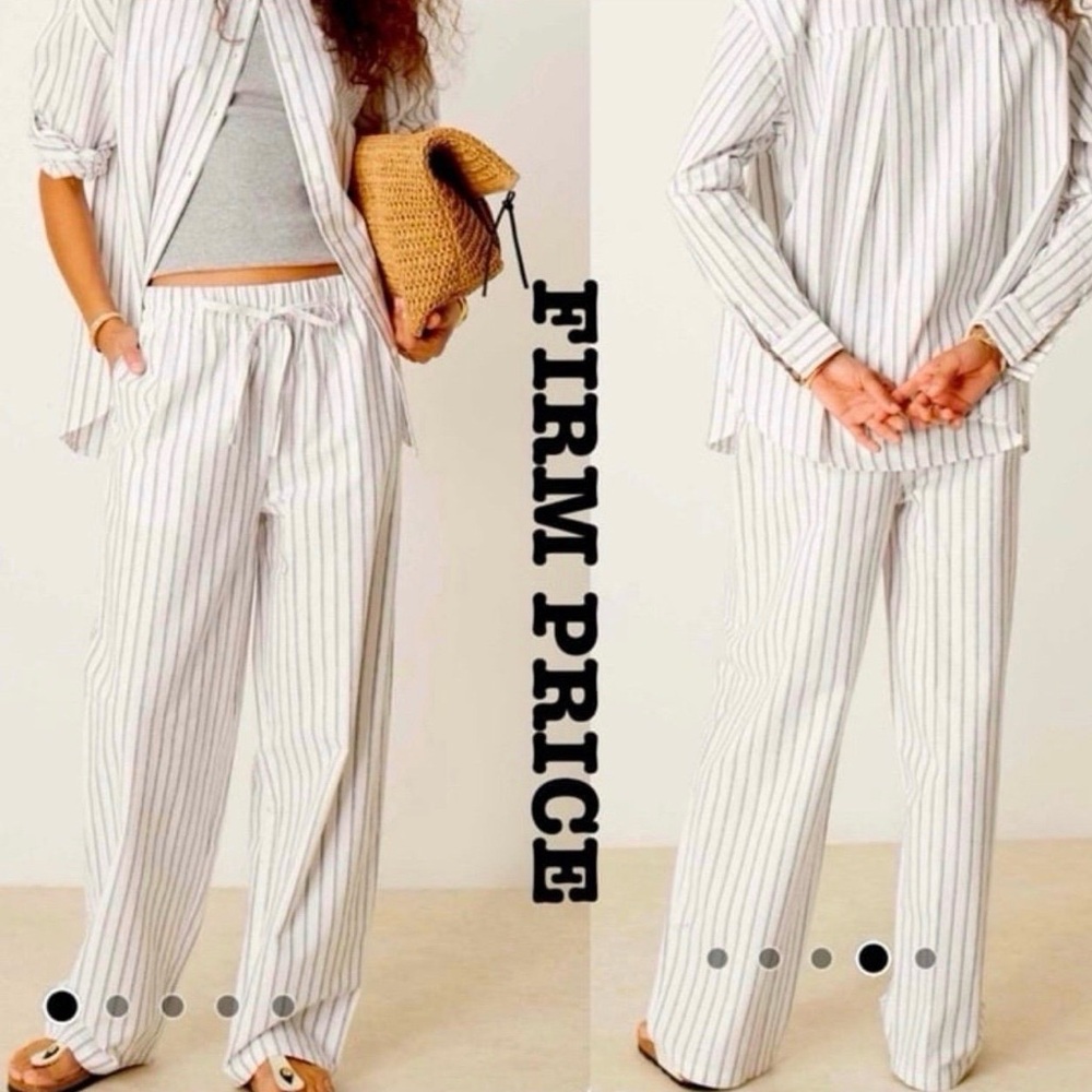 Stylish Straight Leg Stripe Pants